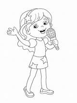 Singer coloring pages sketch template