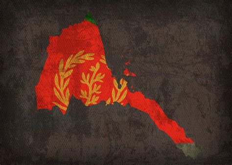 Eritrea Country Flag Map Mixed Media by Design Turnpike - Pixels