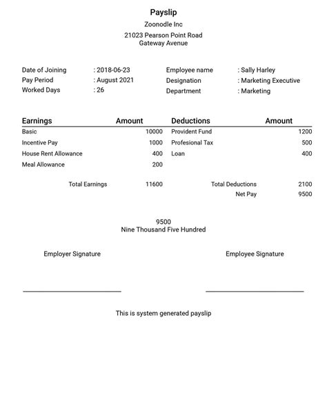 Payslip Sample Template Paysliper - Fillable Form 2024