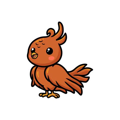 Cute little phoenix cartoon posing 12014666 Vector Art at Vecteezy