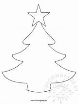 Simple Christmas tree Template – Coloring Page sketch template