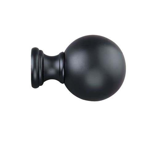 Allen + roth 2-Pack Matte Black Curtain Rod Finials at Lowes.com