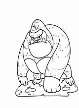 Angry Gorilla Coloring Page  Free Printable Coloring Pages sketch template