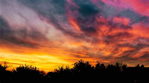 Free Images : sunset, clouds, orange, sunrise, sun, nature, cloud, evening, color, dusk ...