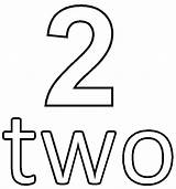 Number Two Coloring Sheet sketch template