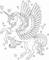 Galloping Printable Unicorn Coloring Page For Adults  Instant Download sketch template