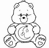 Bear Bedtime Coloring Pages Care Bears Cheer Printable Kids  sketch template
