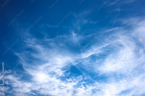 deep blue sky with clouds background Stock Photo | Adobe Stock