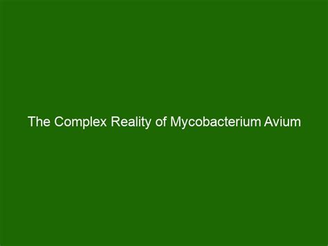 The Complex Reality of Mycobacterium Avium Complex (MAC): Symptoms ...