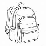 Simple school bag coloring Page Lulu Pages sketch template