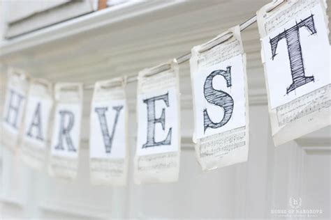 Harvest Banner Free Printable- Cute Fall Decor DIY