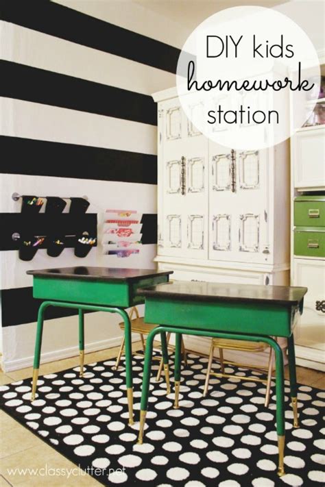 Homework Station Ideas - Clean and Scentsible