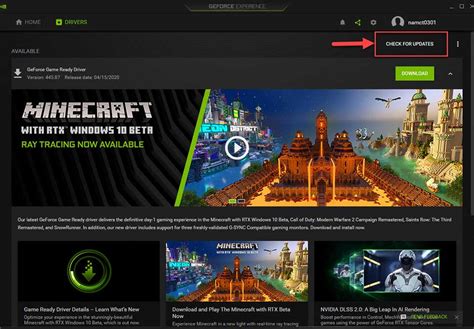 Update NVIDIA drivers Using the GeForce Experience - Windows 10 Free ...