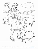 Shepherd Bible Coloring sketch template