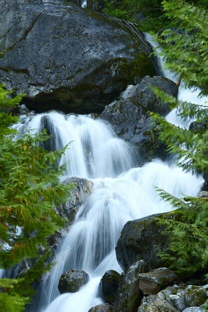 Premium Photo | Small creek waterfall