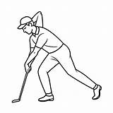 Premium Vector  Golfer coloring Pages For Book sketch template