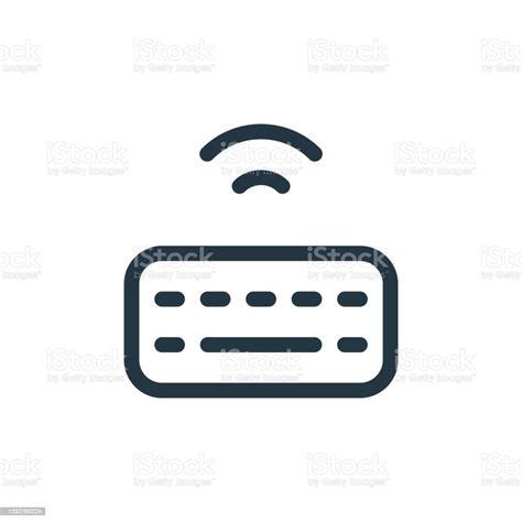 Wireless Keyboard Vector Icon Wireless Keyboard Editable Stroke Wireless Keyboard Linear Symbol ...