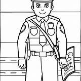 Police Officer Coloring Page · Creative Fabrica sketch template