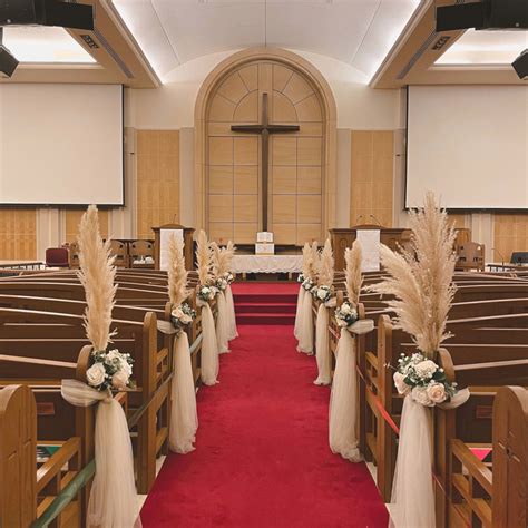 Simple Church Wedding Aisle Decorations | Shelly Lighting