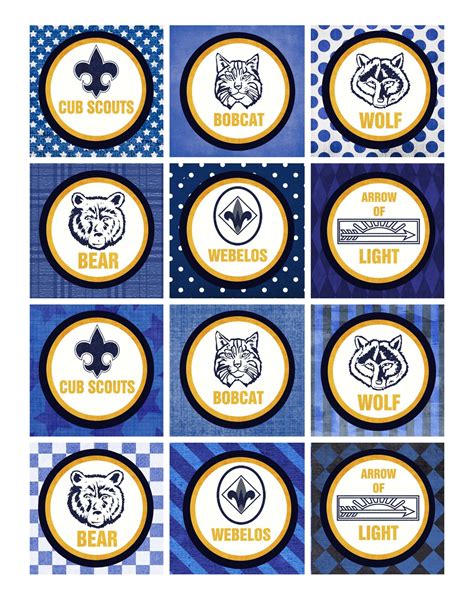 Blue & Gold Printable Pack | Cub scout blue and gold centerpieces, Cub scouts bear, Cub scouts wolf