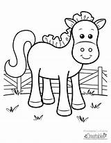 Coloring Pages Horse Farm sketch template