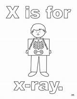 X Is For Xray Coloring Page Printable Pages sketch template