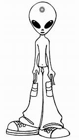 Trippy Alien Coloring Page  Free Printable Pages sketch template