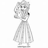 Elsa Coloring Pages Free Printable PDF sketch template