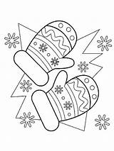 Free Mitten Coloring Page Pages sketch template