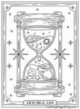 Hourglass Coloring Glass Drawing Hour Clip Clock Sand Kids Pages Gif  sketch template