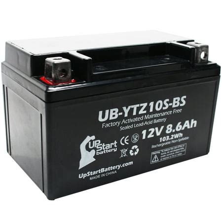 YTZ10S-BS Battery Replacement (8.6Ah, 12v, Sealed) Factory Activated ...