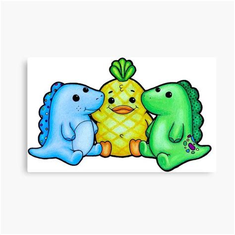 Moriah Elizabeth Cousin Derp, Georgie, & Pickle Drawing Canvas Print by ...