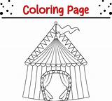 Coloring Page circus tent For Kids 36482469 Vector Art At Vecteezy sketch template