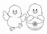 Happy Easter Chicks Cartoon – Coloring Page sketch template