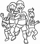 Marathon Runners Coloring Page  Free Printable Pages sketch template