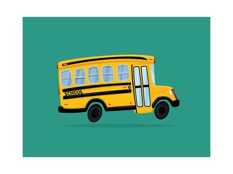 "Cute School Bus" - Drawing Art Print by Nathan Poland | School bus art, Bus art, School bus drawing