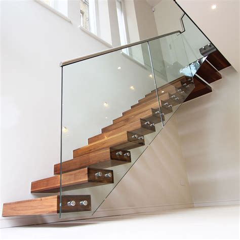 Stair Glass Railing Types with Patch Fittings Railing System - Staircase Glass Railing and Patch ...