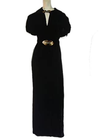 1930s black bejeweled dress vintage | ShopLook