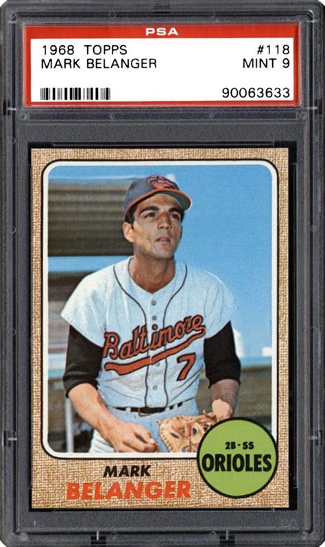 Auction Prices Realized Baseball Cards 1968 TOPPS Mark Belanger Summary