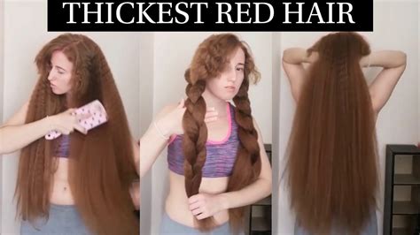 Thickest Red Hair Hair Play - YouTube