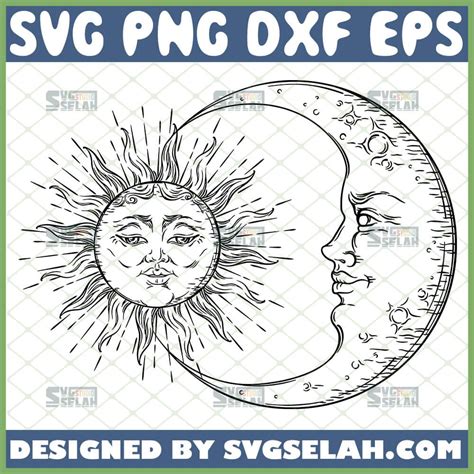 Visual Arts Craft Supplies & Tools Collage Mystical svg Boho Sun svg Celestial svg Eps Mystical ...