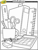 Classroom Supplies Coloring Page sketch template