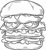 Hamburger coloring page  ColouringPages sketch template