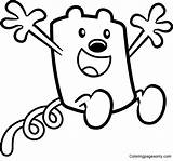 Desenhos Para Colorir Engraçados De Wubbzy Jumping  sketch template
