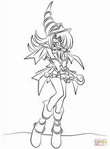Dark Magician Girl From Yu Gi Oh coloring page  Free Printable sketch template