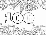 100th Day Of School Freebies Sketch Coloring Page sketch template