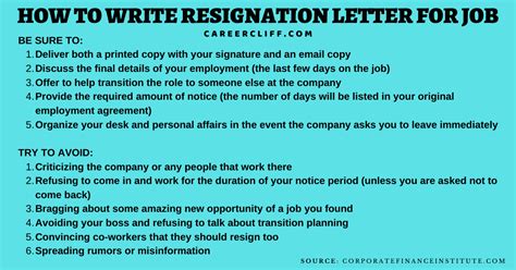 7 Steps How to Write A Letter of Resignation [Samples] - CareerCliff