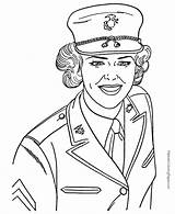 Women In Military Coloring Page sketch template