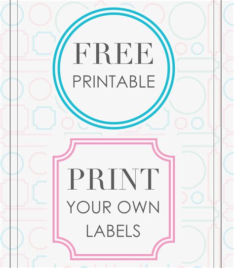 Print Your Own Labels [Free Printable] - Monica Bachvarova | Graphic ...