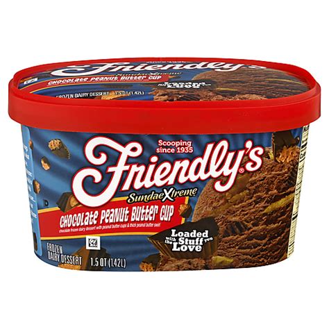 Friendly's Ice Cream, Sundae Xtreme Chocolate Peanut Butter Cup | Ice ...